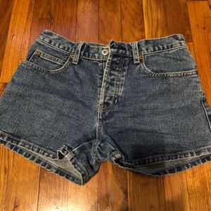 Denim short shorts